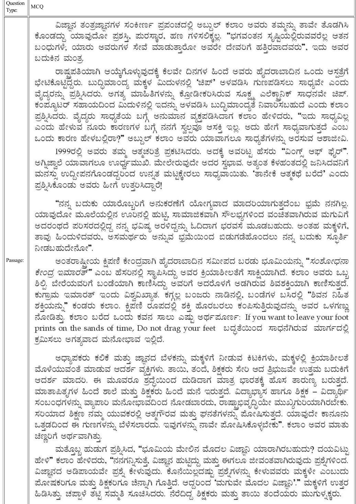 CUET 2022 Question Paper of Kannada - Page 8