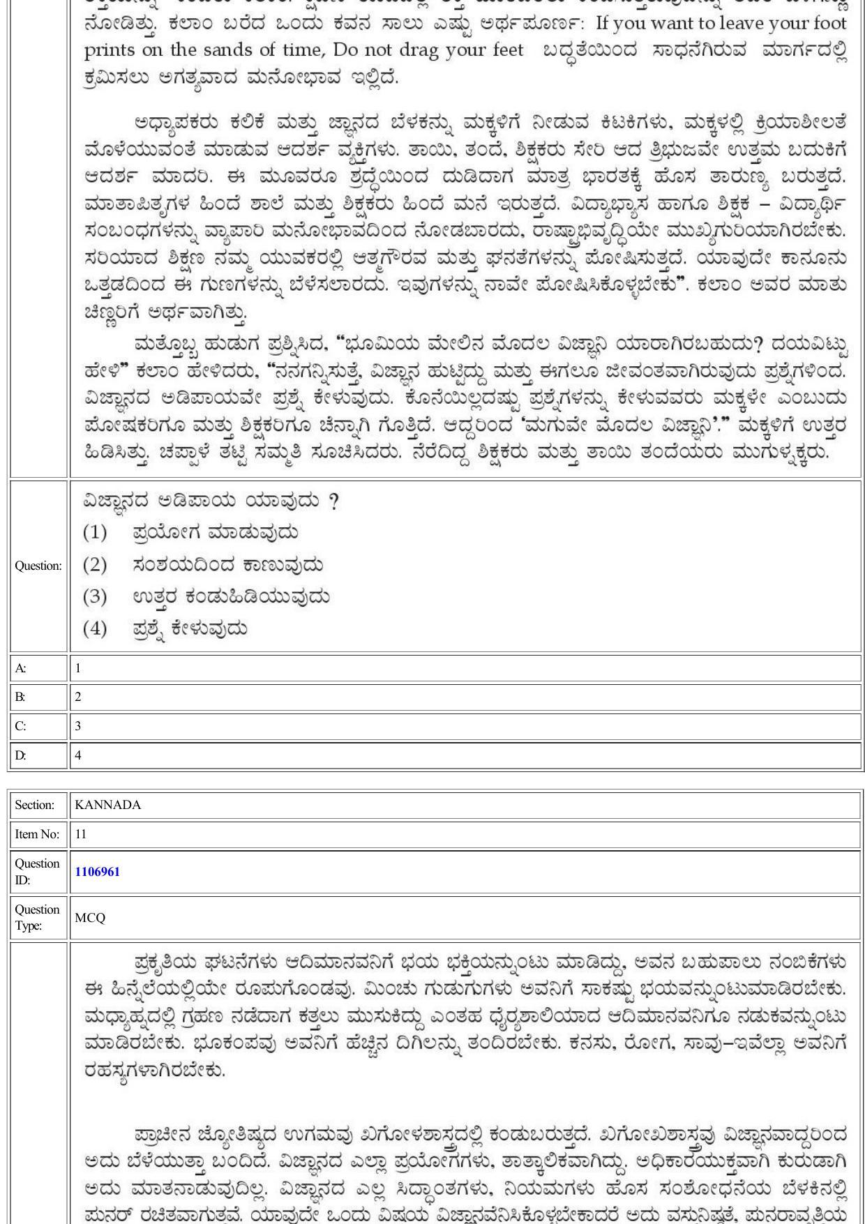 CUET 2022 Question Paper of Kannada - Page 14