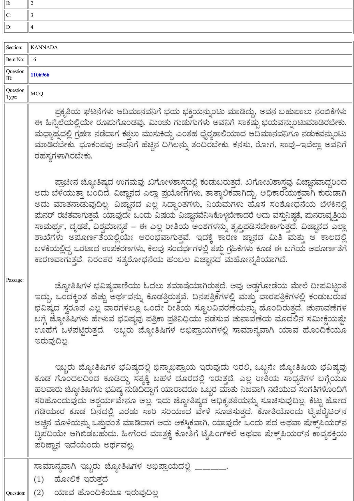 CUET 2022 Question Paper of Kannada - Page 20