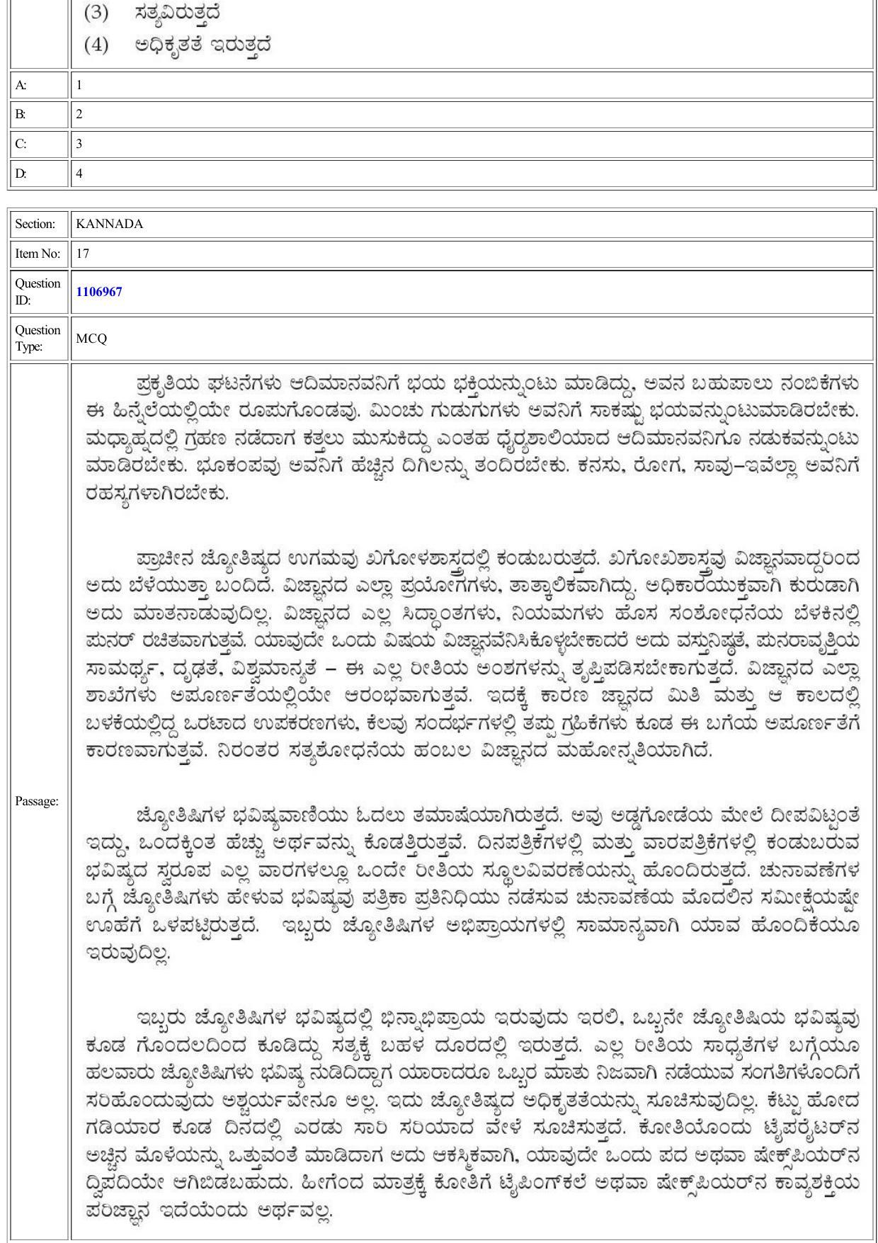 CUET 2022 Question Paper of Kannada - Page 21
