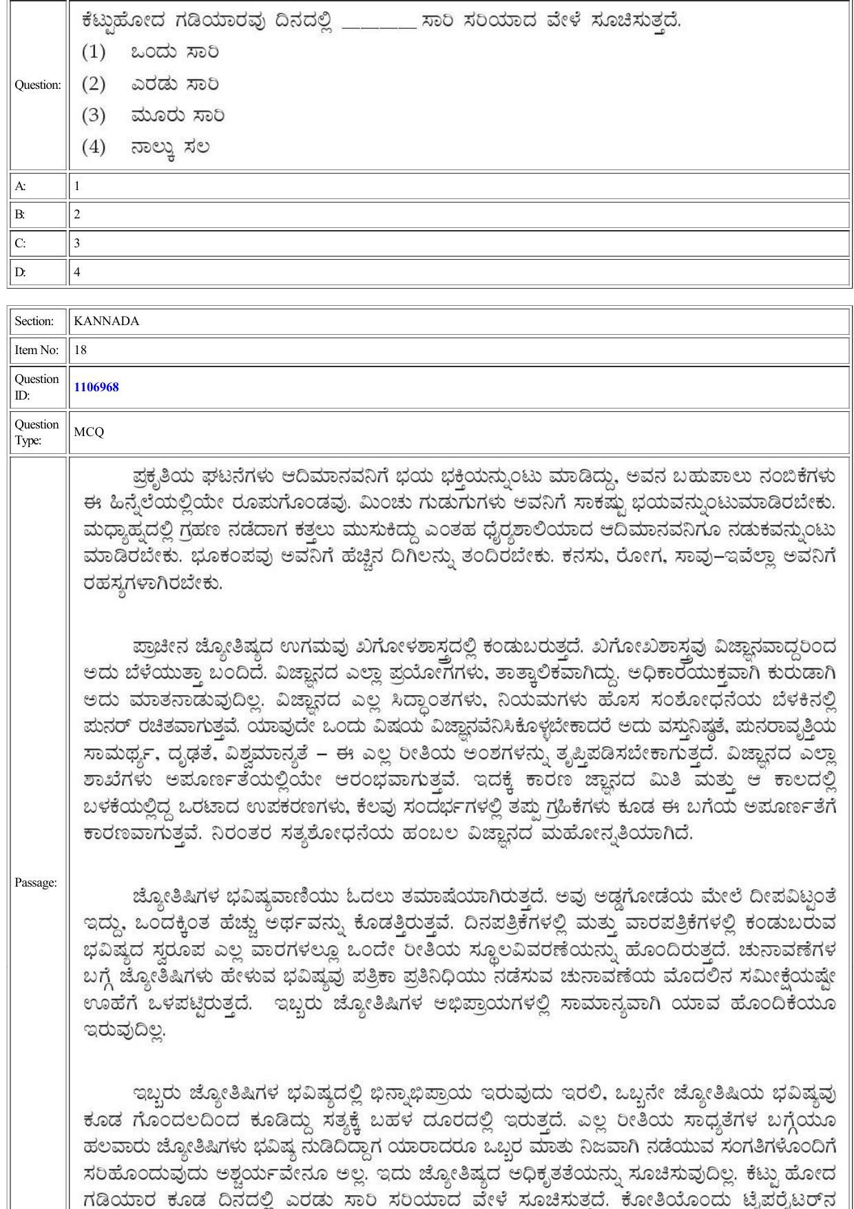 CUET 2022 Question Paper of Kannada - Page 22