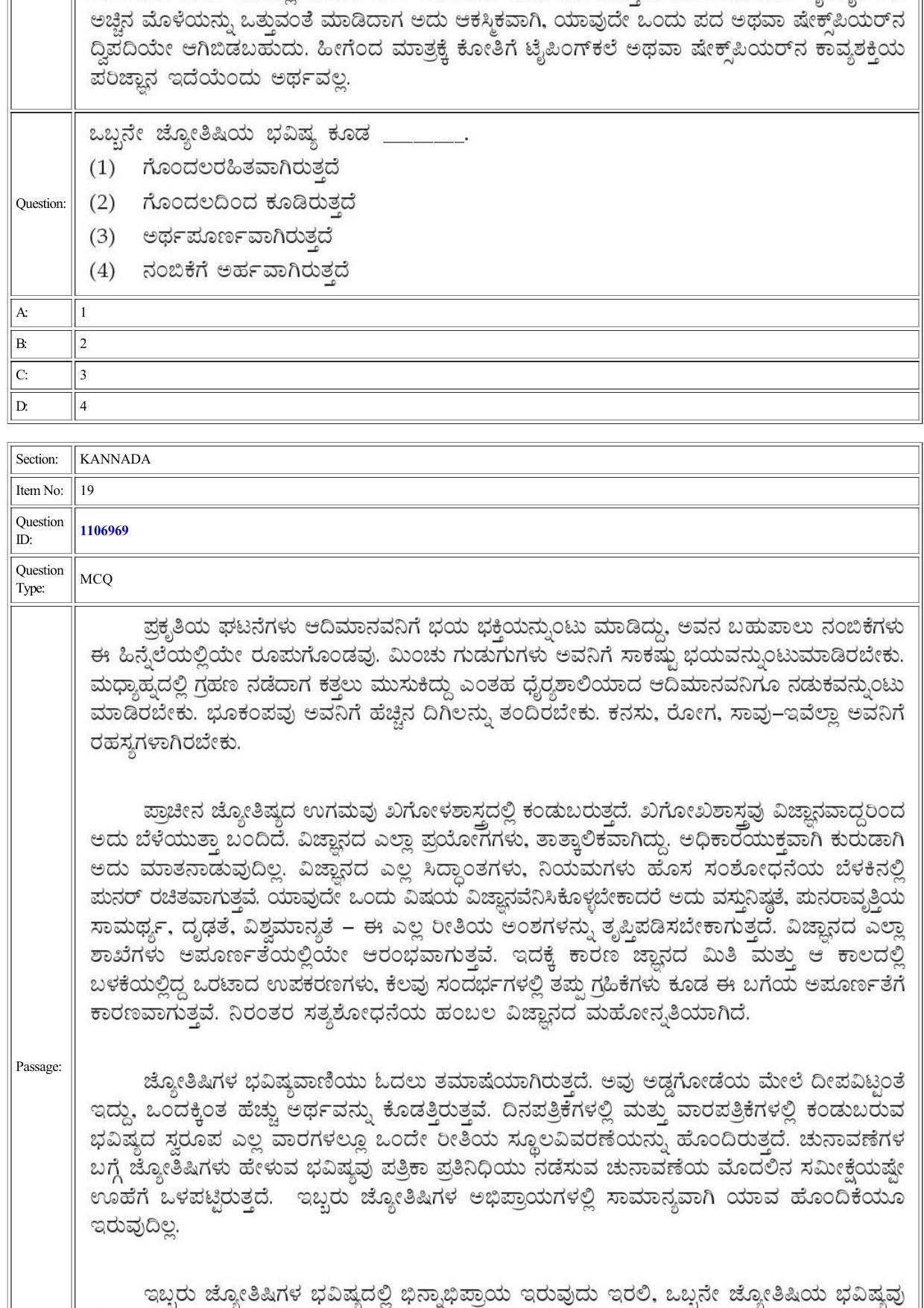 CUET 2022 Question Paper of Kannada - Page 23