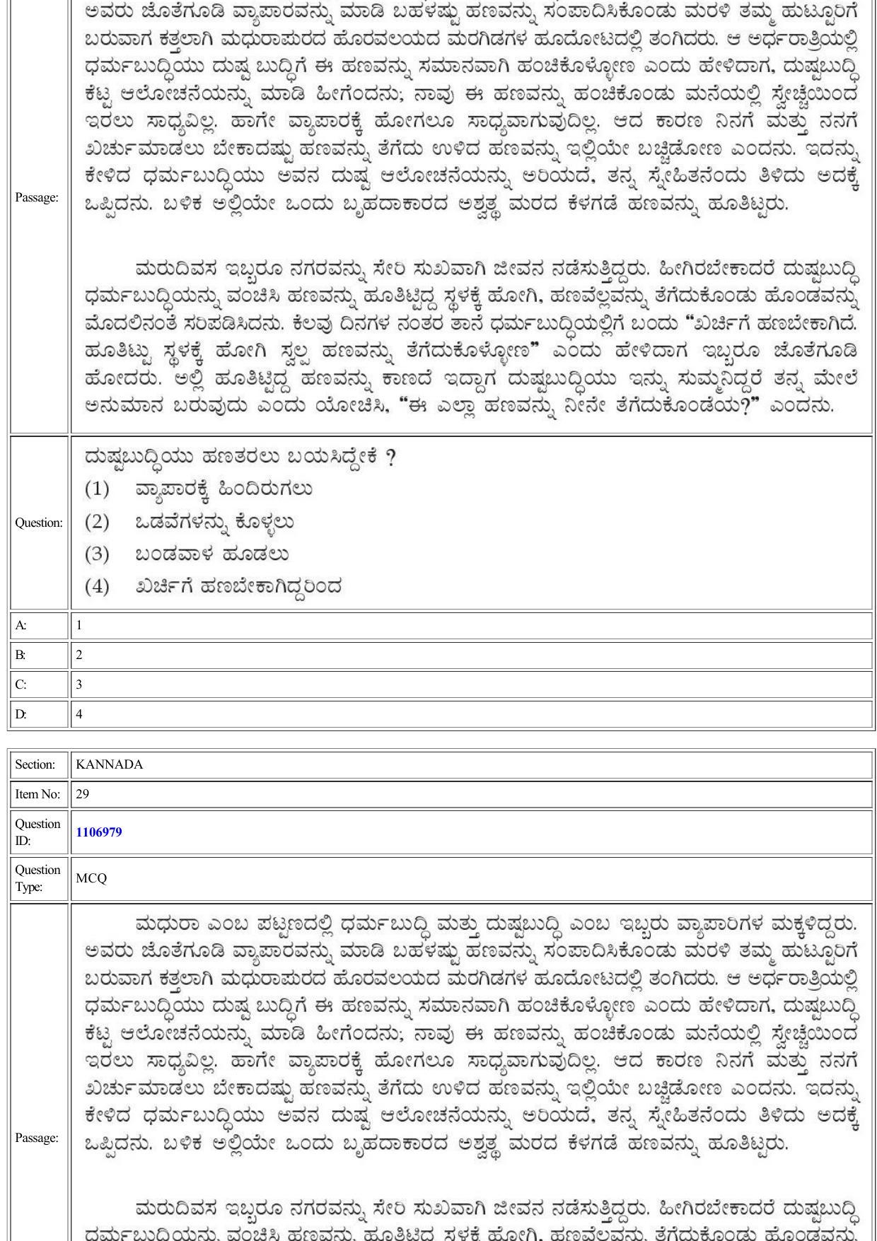 CUET 2022 Question Paper of Kannada - Page 31