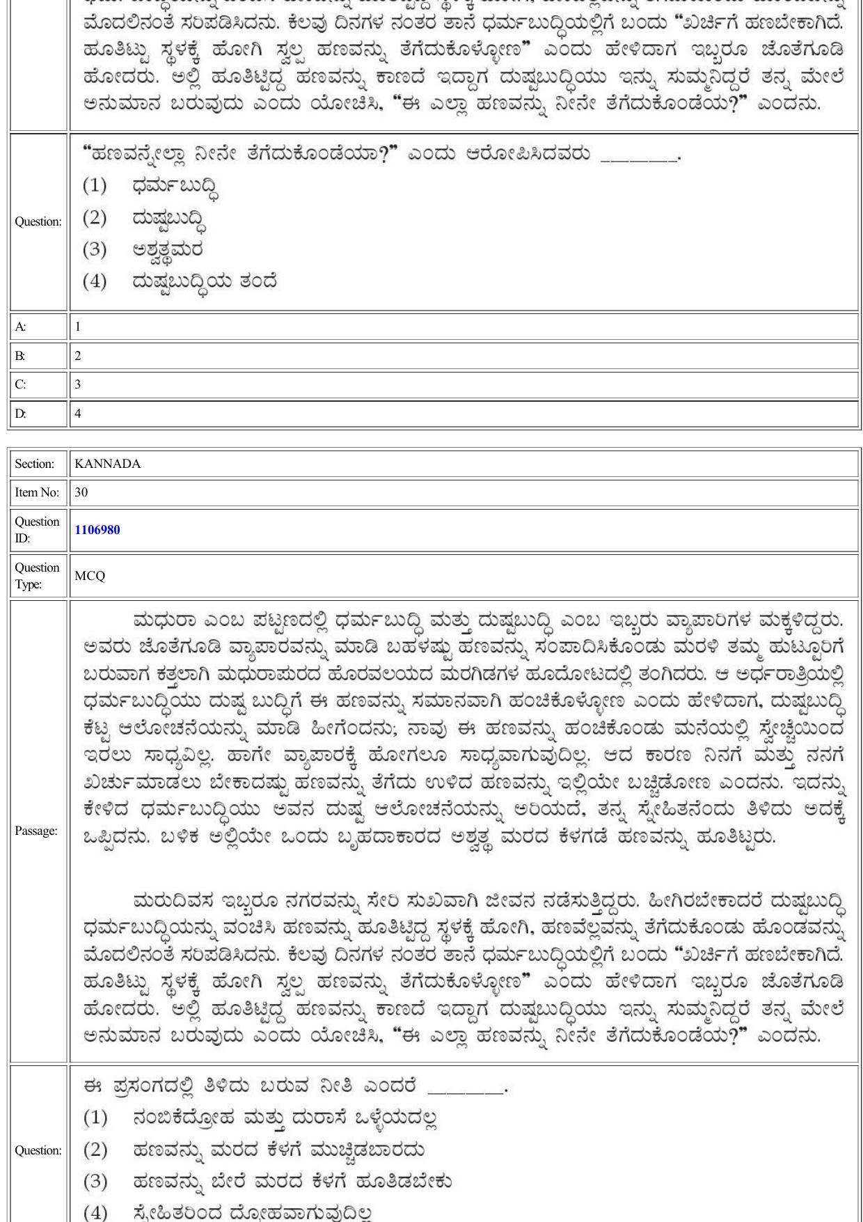 CUET 2022 Question Paper of Kannada - Page 32