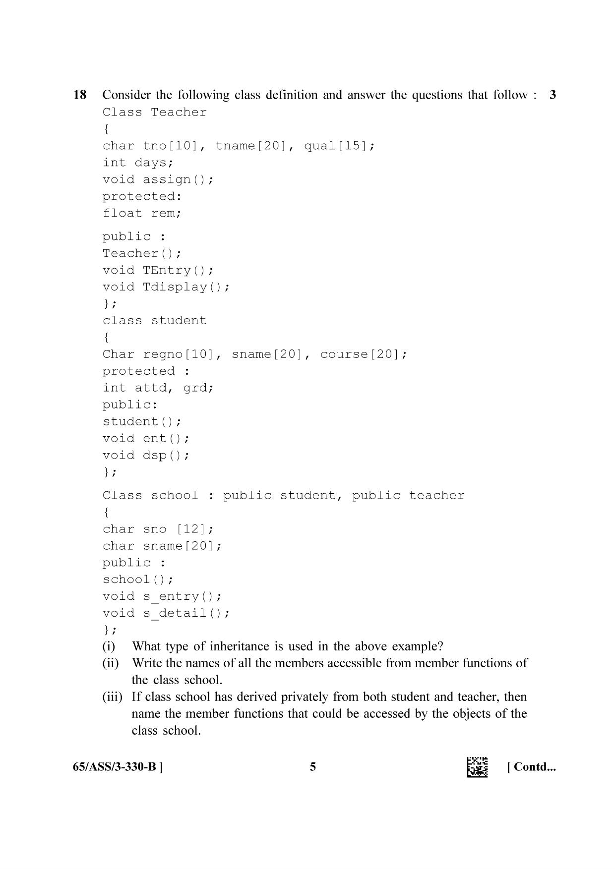 NIOS 2023 Class 12 Computer Science (ASS) Question Paper - Page 13