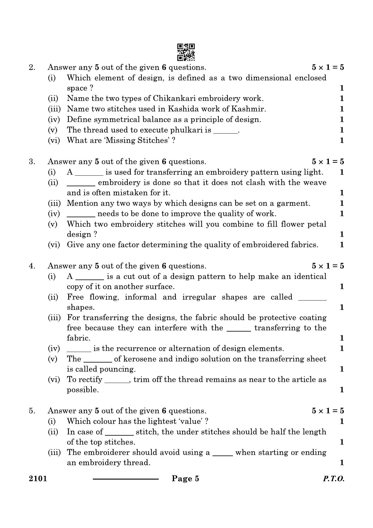 CBSE Class 10 Apparel 2024 Question Paper - Page 5