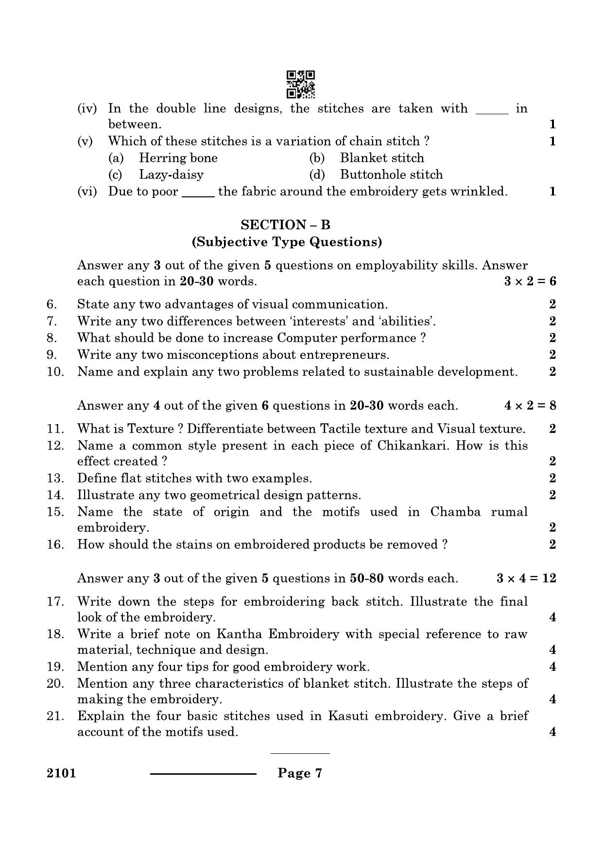 CBSE Class 10 Apparel 2024 Question Paper - Page 7