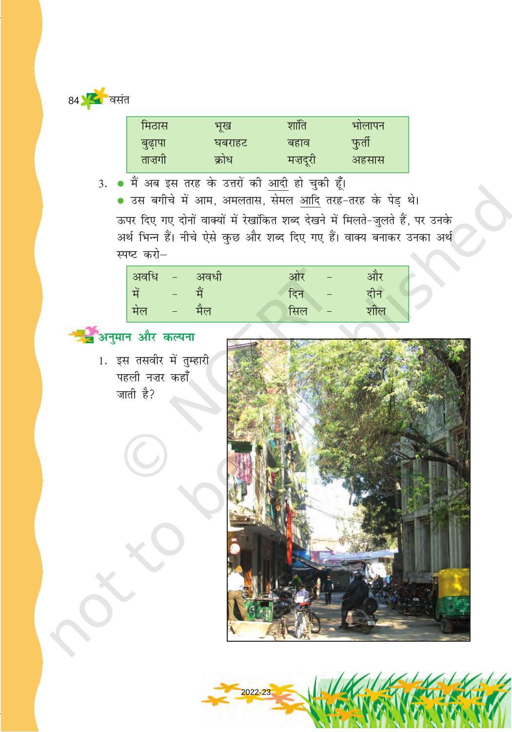 NCERT Book for Class 6 Hindi(Vasant Bhag 1) : Chapter 11-जो देखकर भी नहीं देखते - Page 5