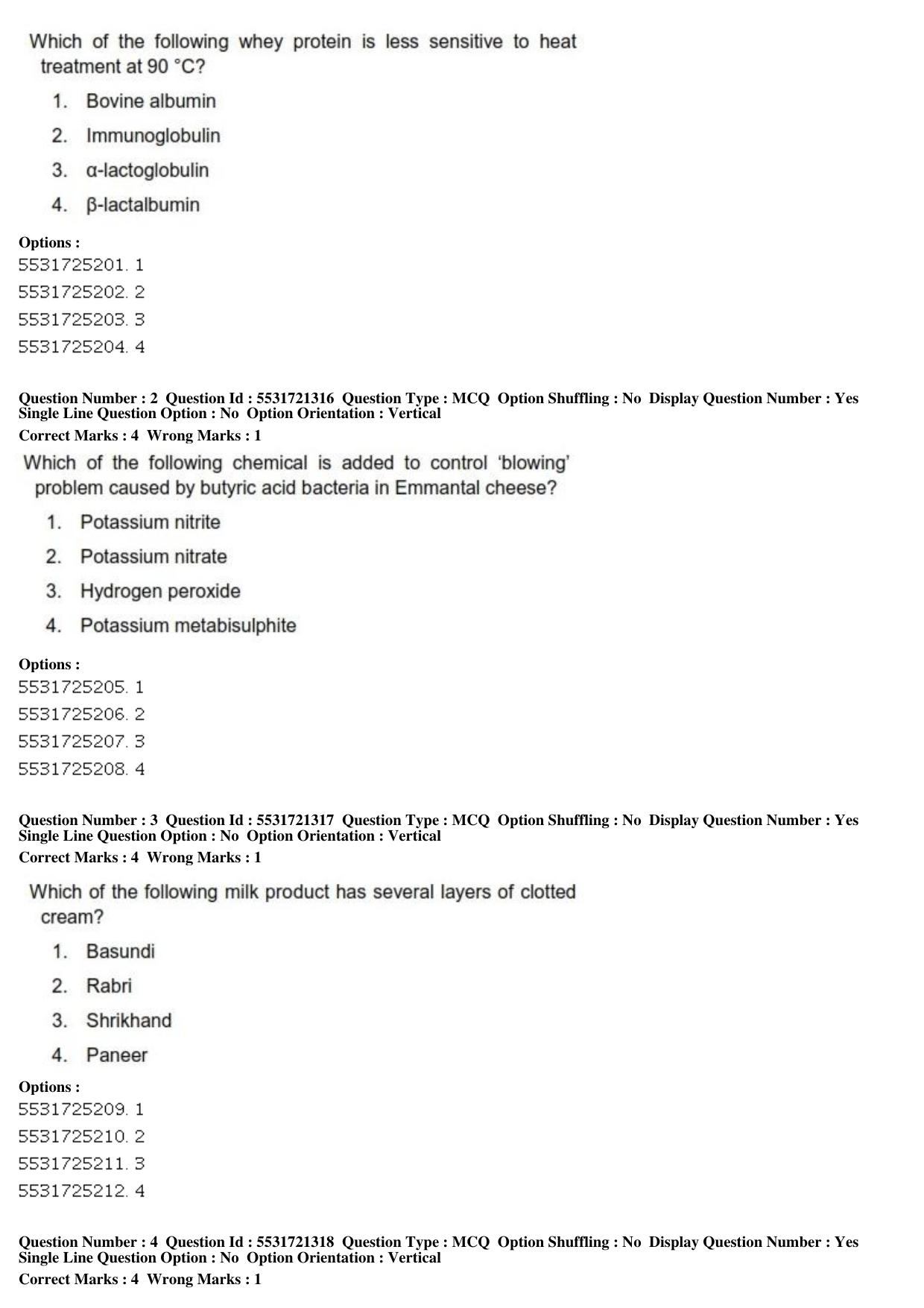ICAR AIEEA PG 2019 DAIRY TECHNOLOGY Question Paper - Page 2