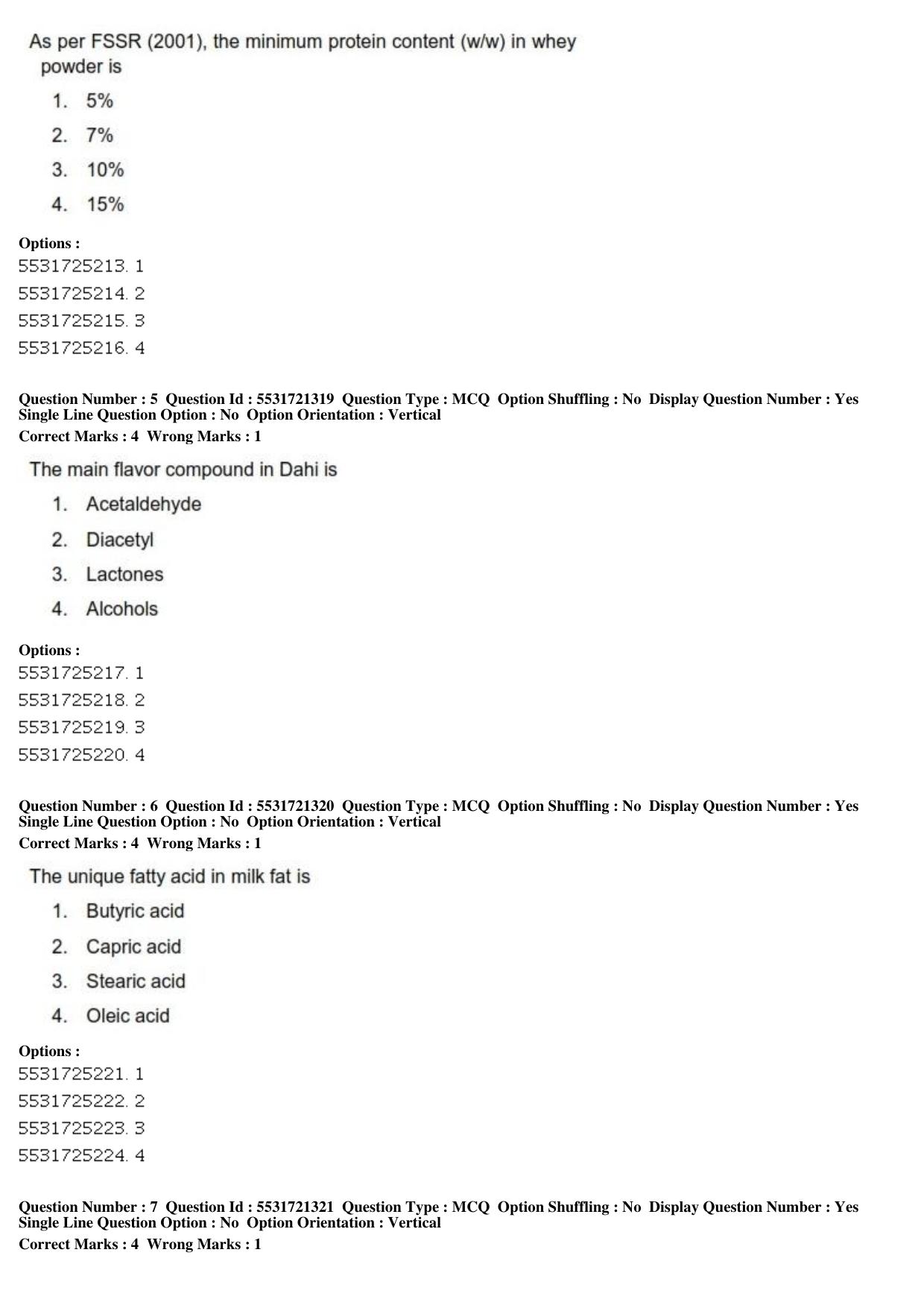 ICAR AIEEA PG 2019 DAIRY TECHNOLOGY Question Paper - Page 3