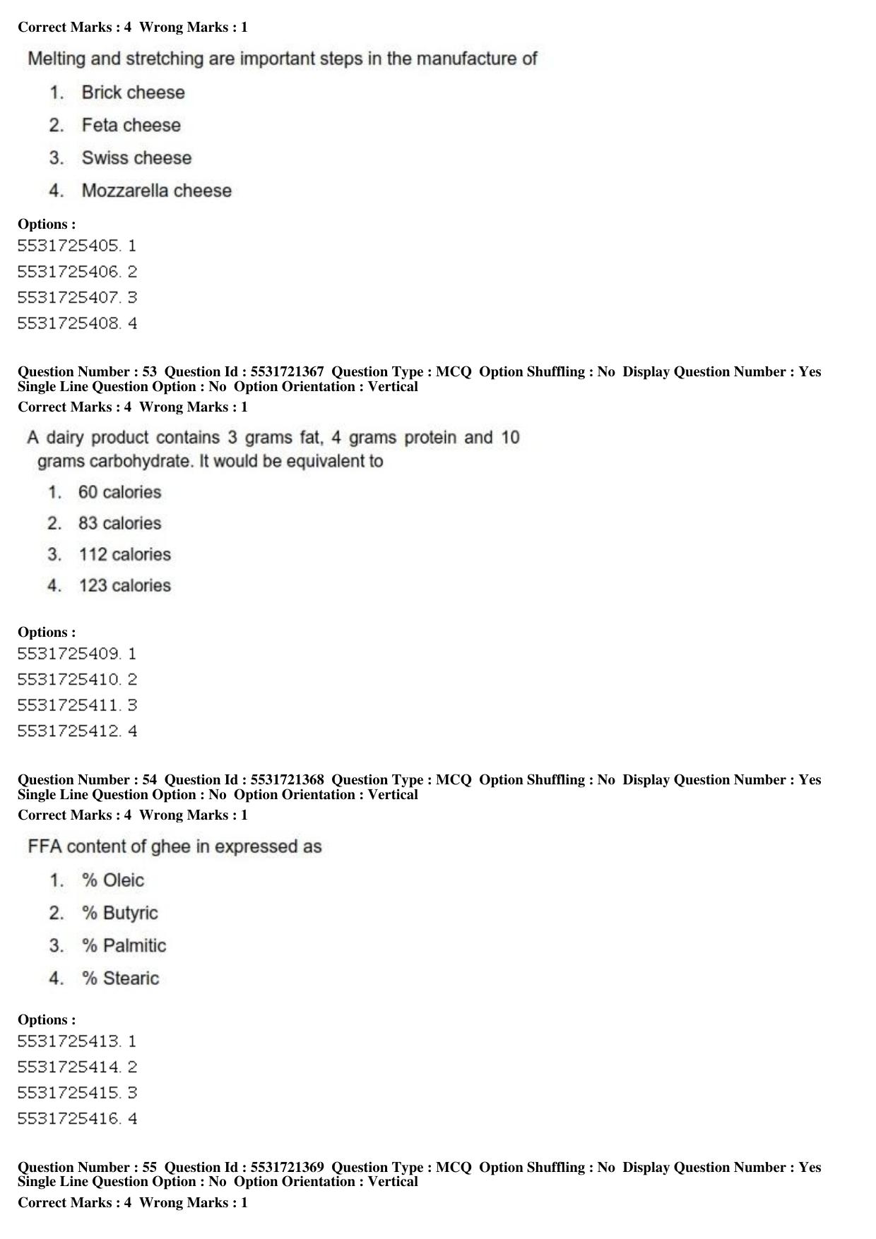 ICAR AIEEA PG 2019 DAIRY TECHNOLOGY Question Paper - Page 19