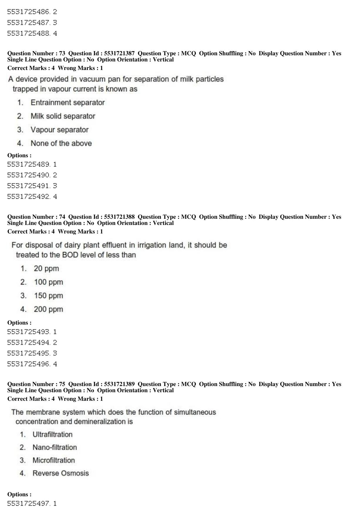 ICAR AIEEA PG 2019 DAIRY TECHNOLOGY Question Paper - Page 26