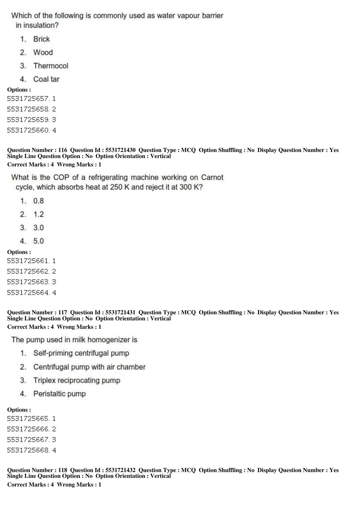 ICAR AIEEA PG 2019 DAIRY TECHNOLOGY Question Paper - Page 40