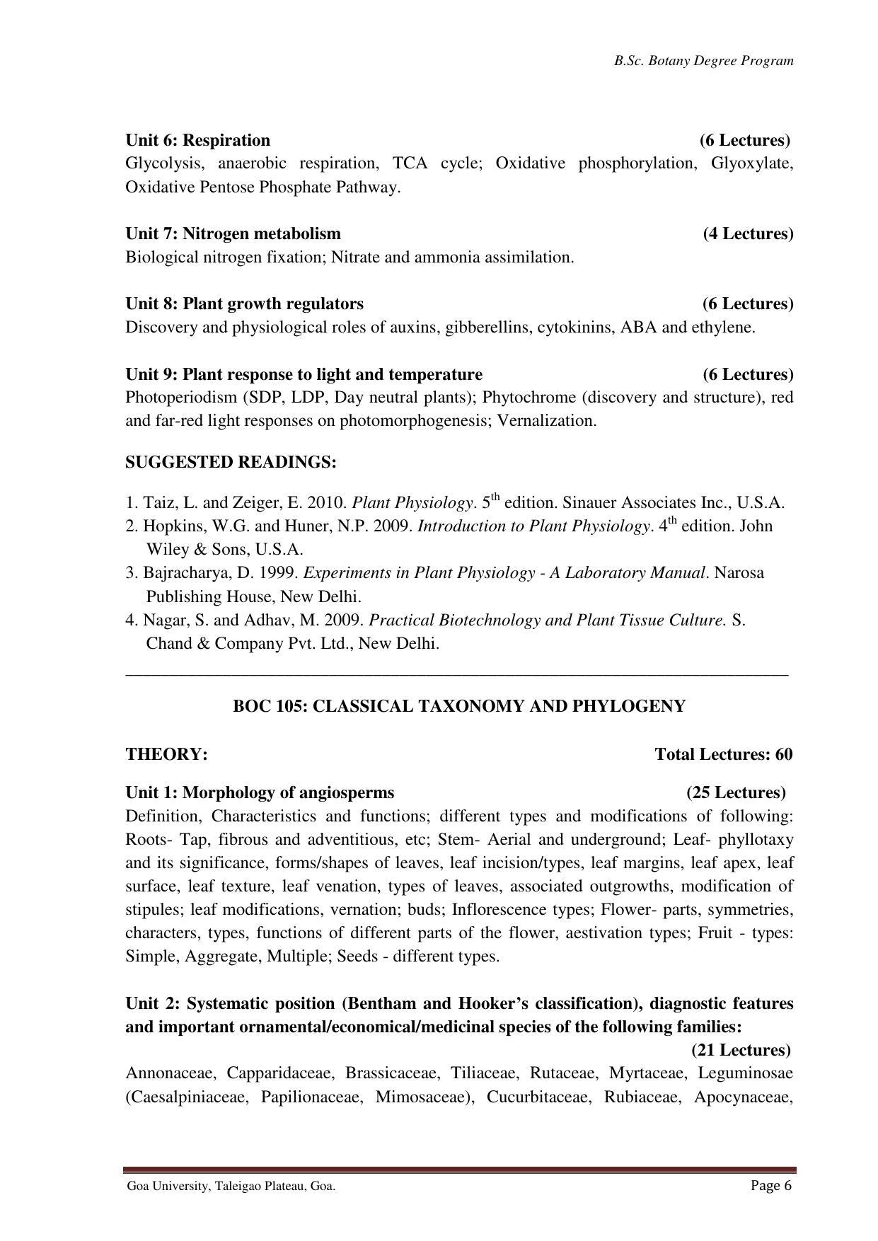 GU ART CDT Botany Syllabus - Page 6
