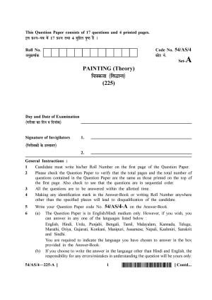 NIOS April 2017 Class 10 Painting Theory Question Paper