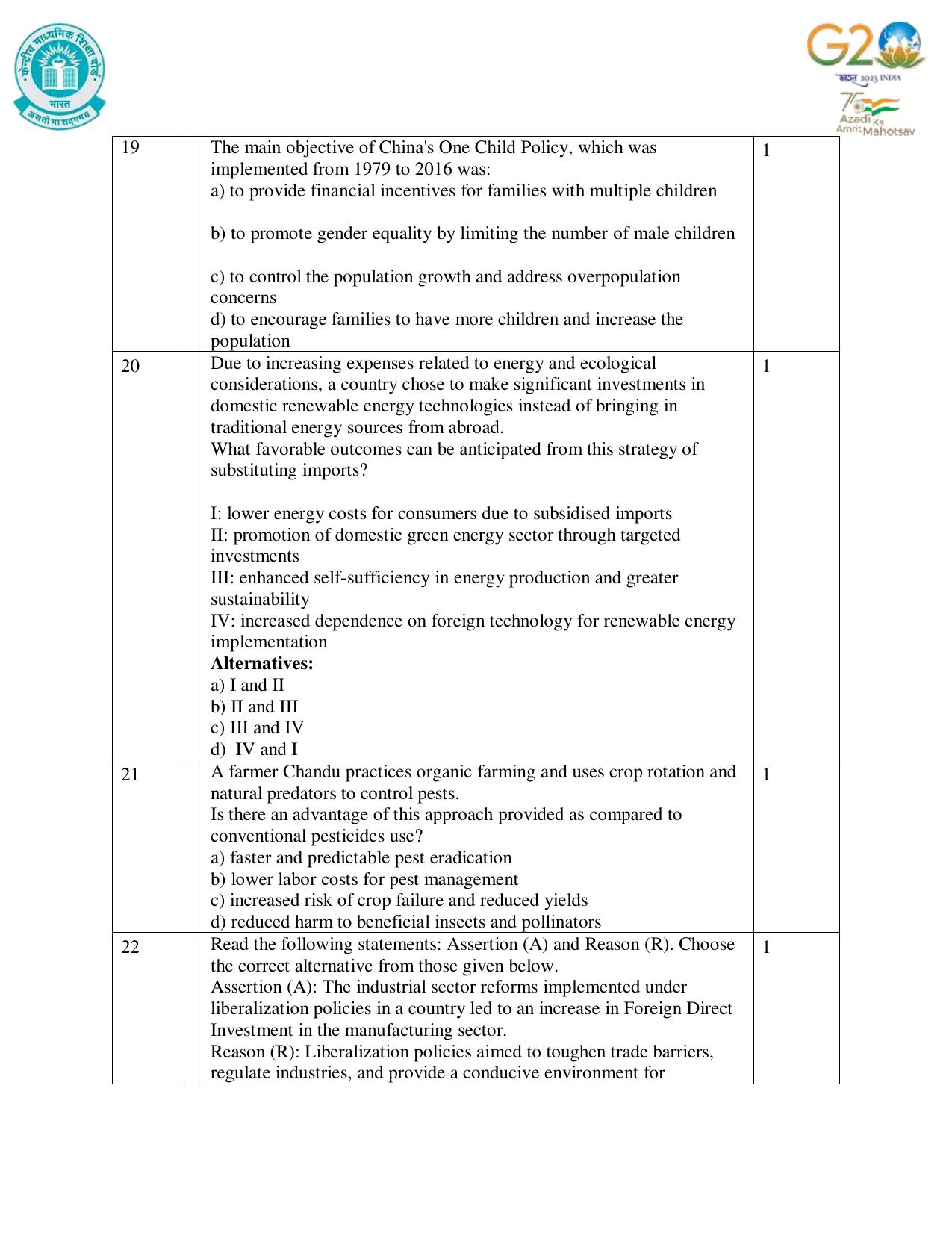 CBSE Class 12 Economics SET 1 Practice Questions 2023-24  - Page 5