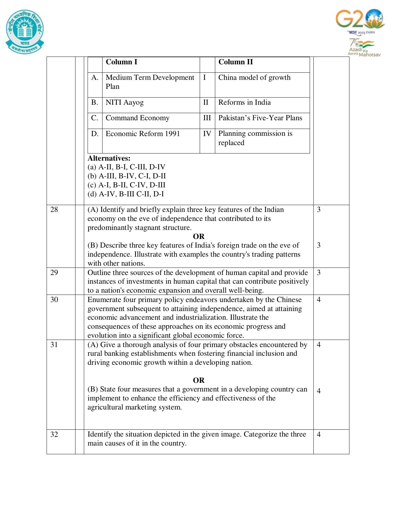 CBSE Class 12 Economics SET 1 Practice Questions 2023-24  - Page 7