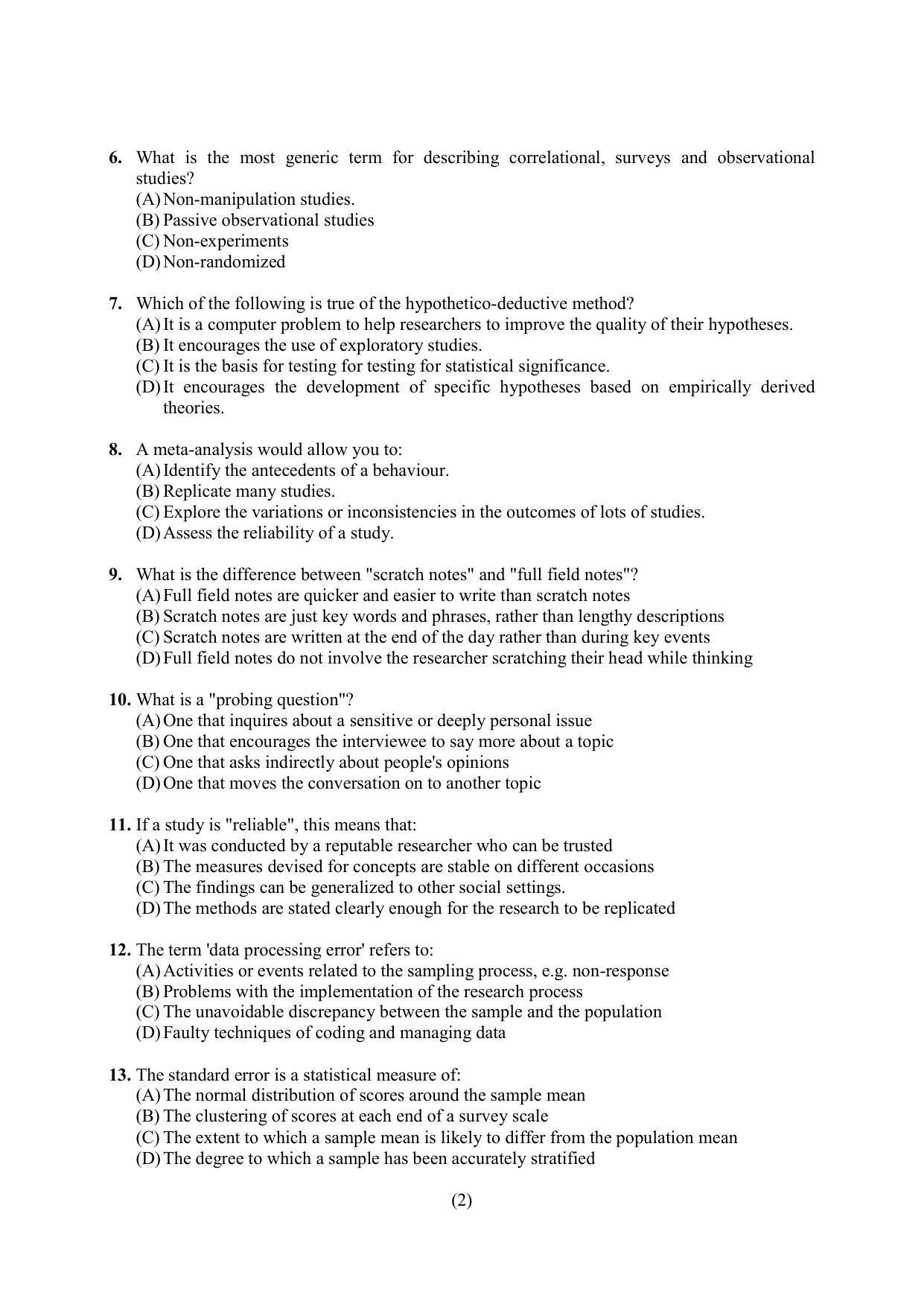 PU MPET Faculty of Business Management & Commerce 2020 Question Papers - Page 2