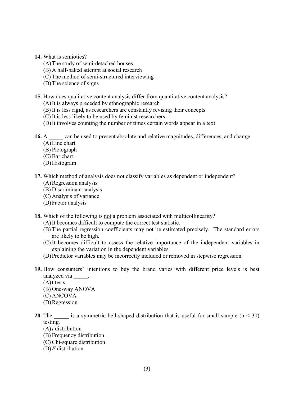 PU MPET Faculty of Business Management & Commerce 2020 Question Papers - Page 3