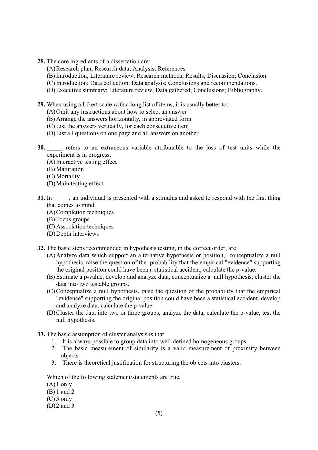 PU MPET Faculty of Business Management & Commerce 2020 Question Papers - Page 5
