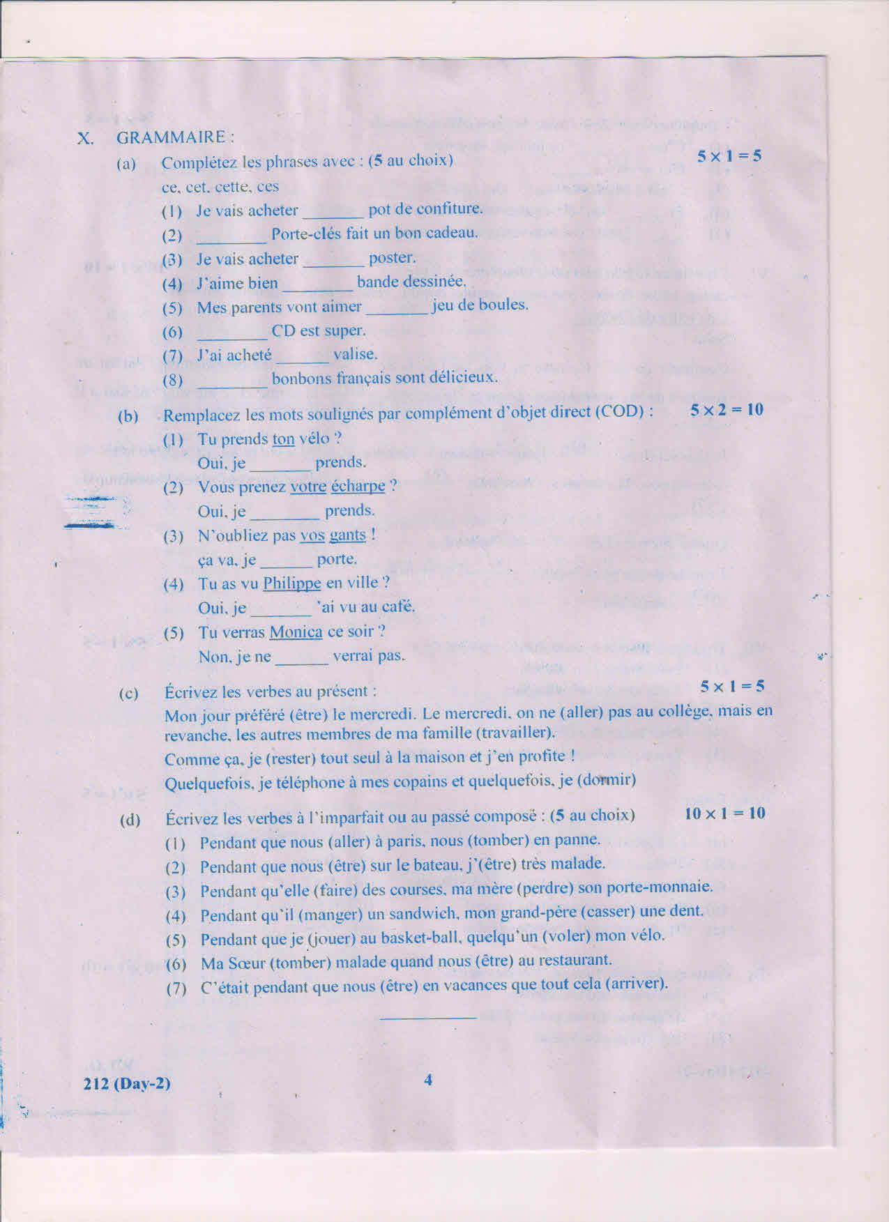 AP Inter 2nd Year French-II March-2019-General Question Paper - Page 4