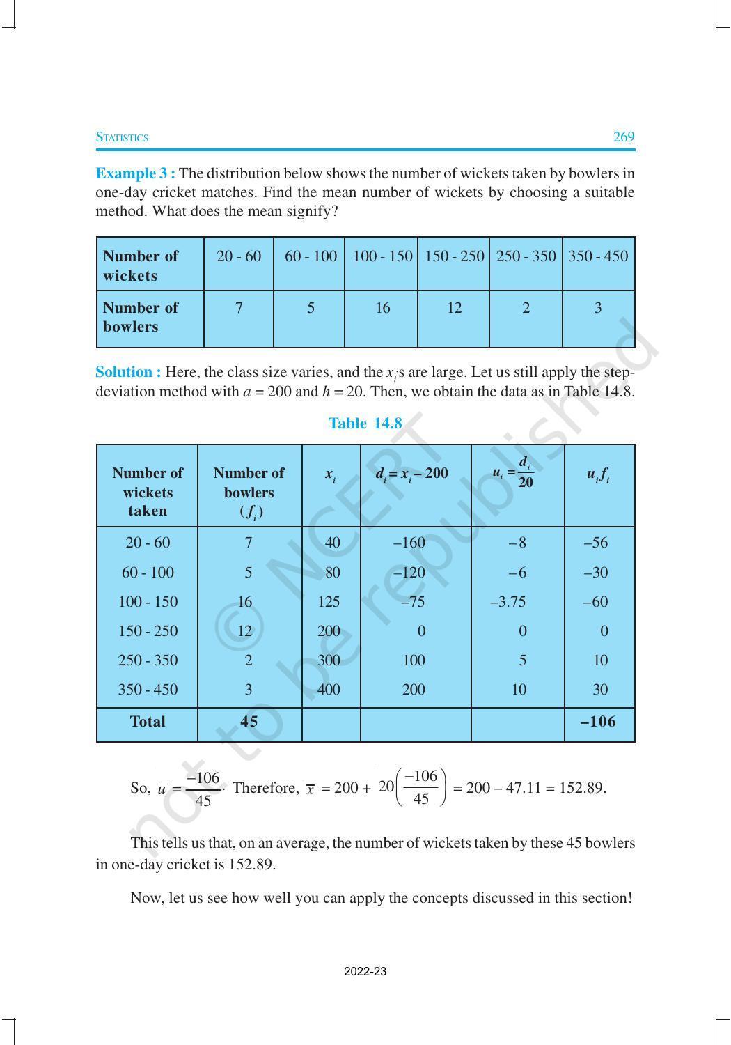 NCERT Book for Class 10 Maths Chapter 14 Statistics - Page 10