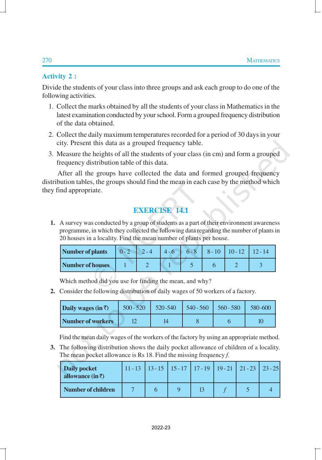 NCERT Book for Class 10 Maths Chapter 14 Statistics - Page 11