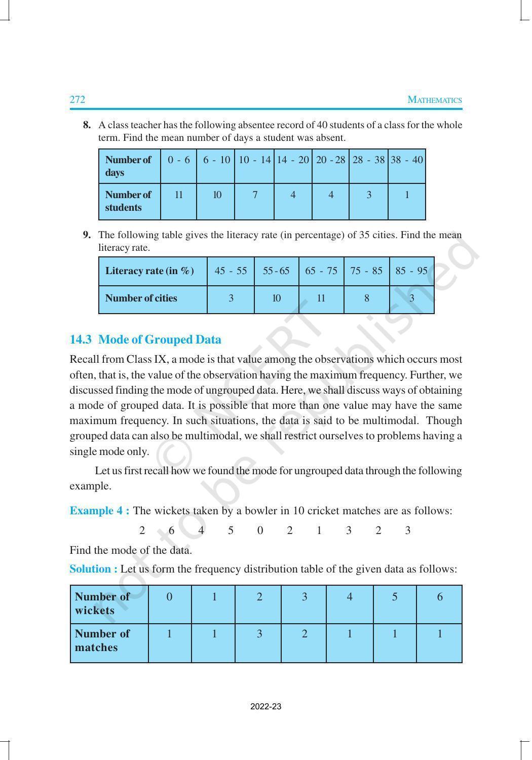 NCERT Book for Class 10 Maths Chapter 14 Statistics - Page 13