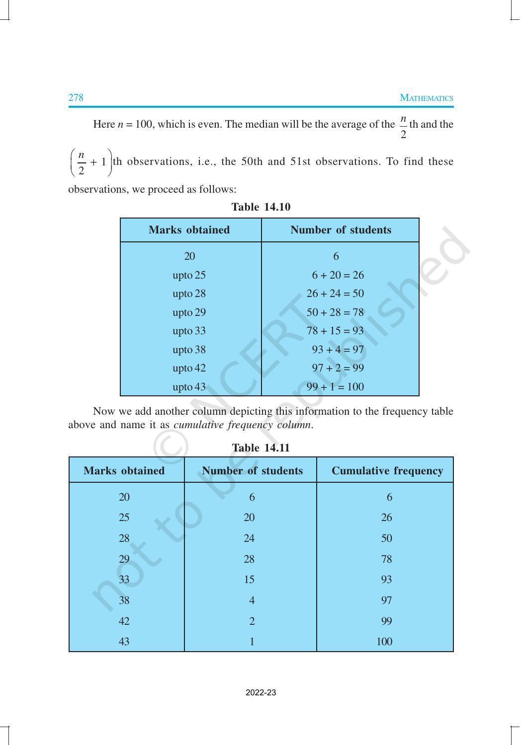 NCERT Book for Class 10 Maths Chapter 14 Statistics - Page 19