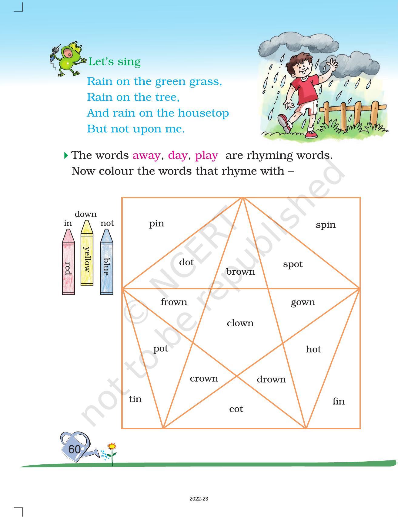 Ncert Book For Class 2 English Marigold Chapter 4 Rain Indcareer