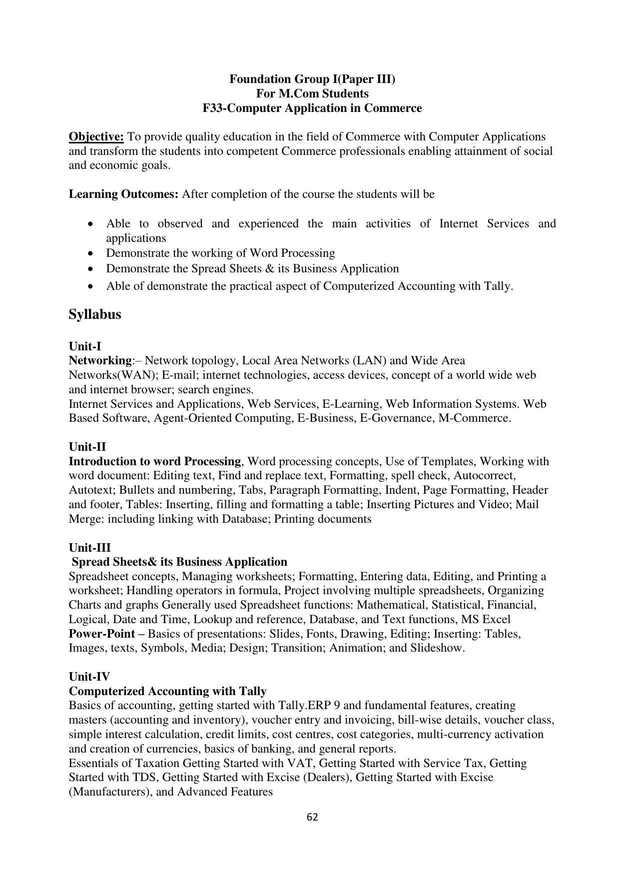 RTMNU Department of Commerce Syllabus - Page 59