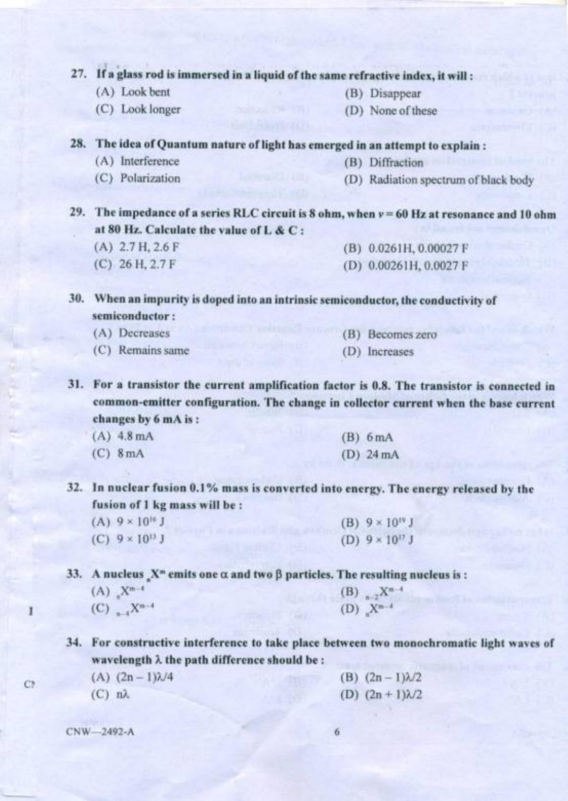 PU CET PG 2018 MSc (2Yr)(Forensic Science & Criminology) Question Paper - Page 5