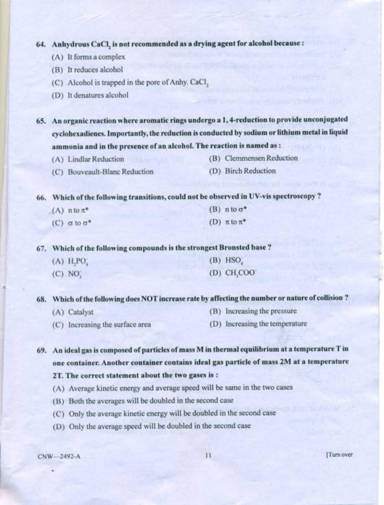 PU CET PG 2018 MSc (2Yr)(Forensic Science & Criminology) Question Paper - Page 10