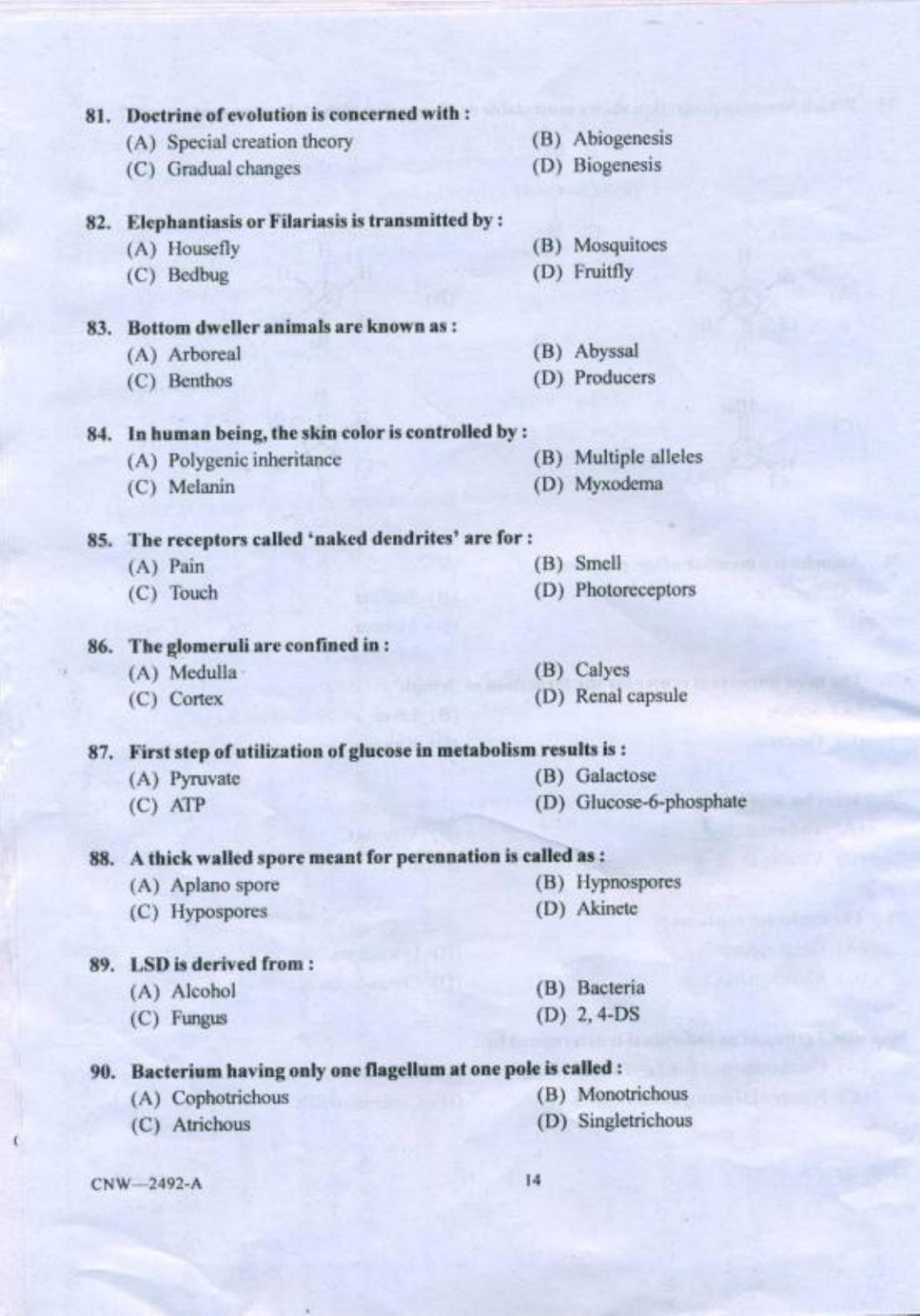PU CET PG 2018 MSc (2Yr)(Forensic Science & Criminology) Question Paper - Page 13