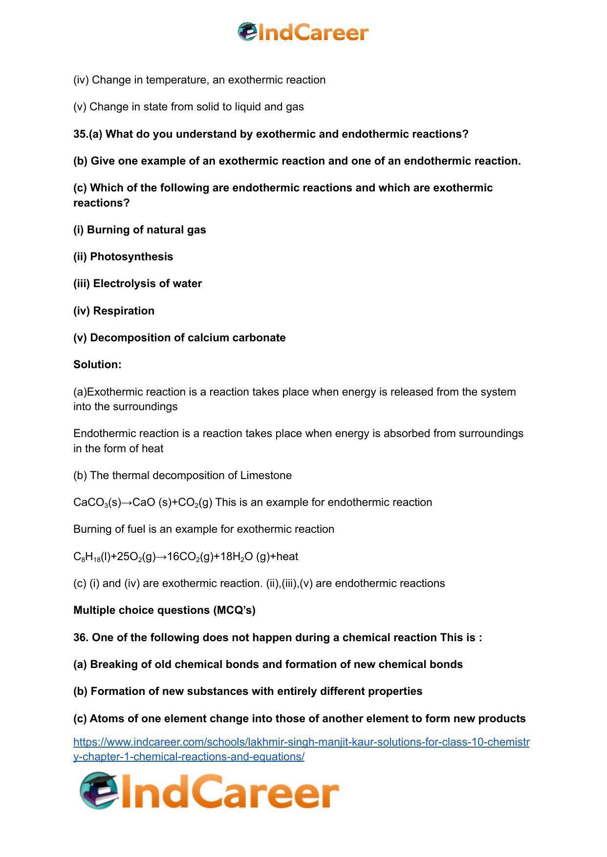 Lakhmir Singh Manjit Kaur Solutions for Class 10 Chemistry: Chapter 1- Chemical Reactions And Equations - Page 15
