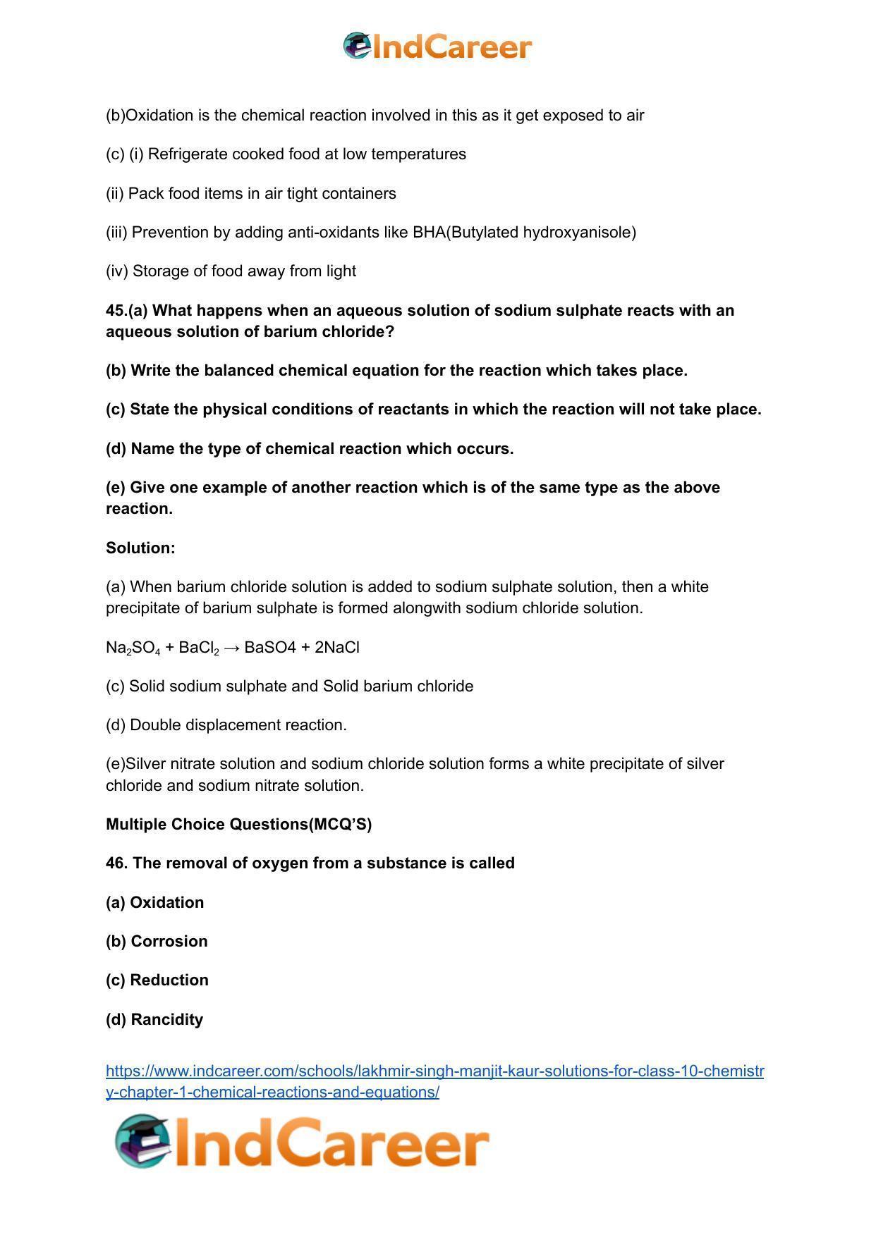 Lakhmir Singh Manjit Kaur Solutions for Class 10 Chemistry: Chapter 1- Chemical Reactions And Equations - Page 40