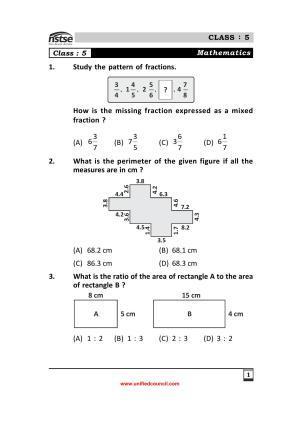 2023 Class 5 NSTSE Sample Question Papers