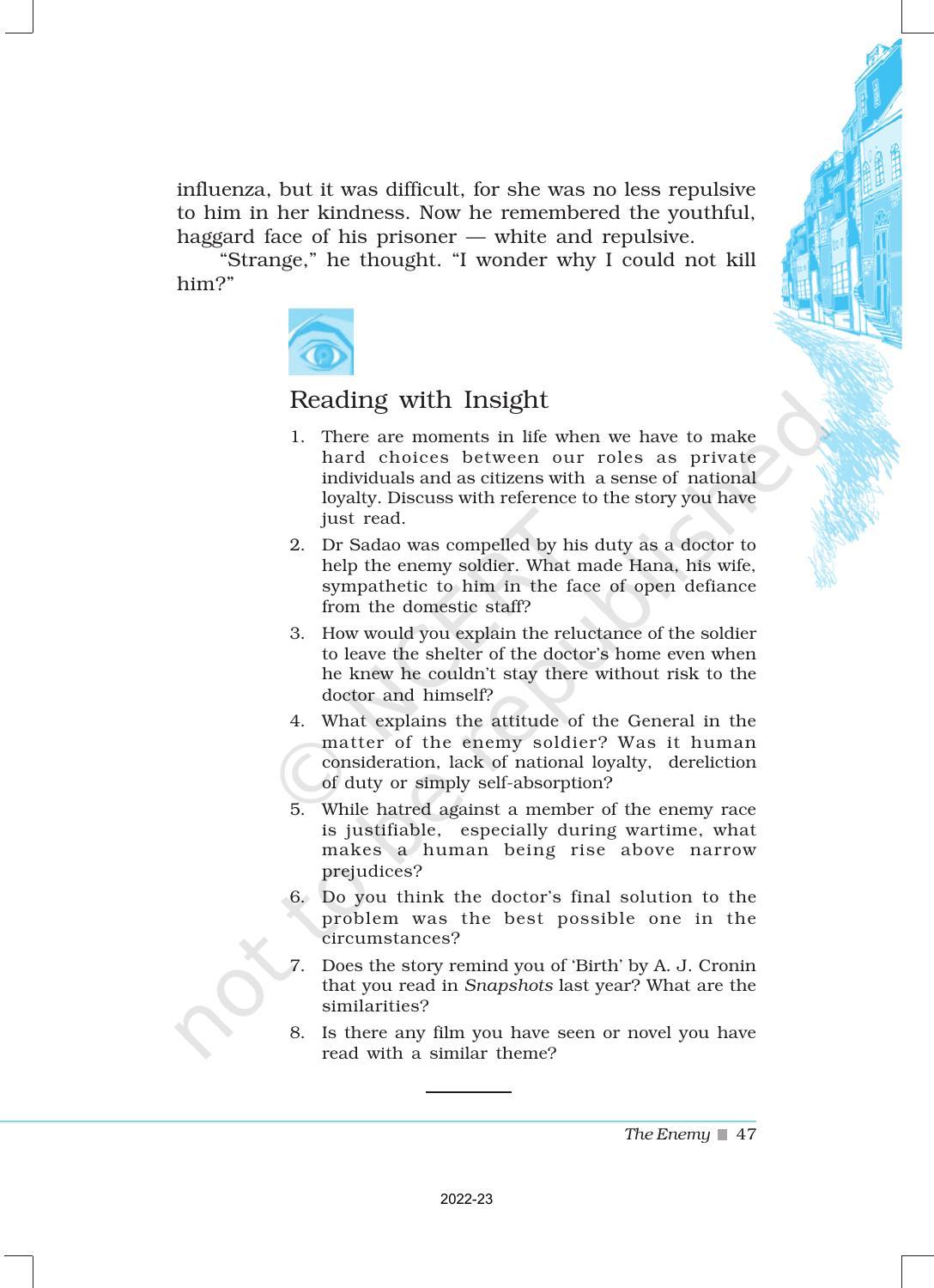 NCERT Book for Class 12 English Chapter 4 The Enemy - Page 24