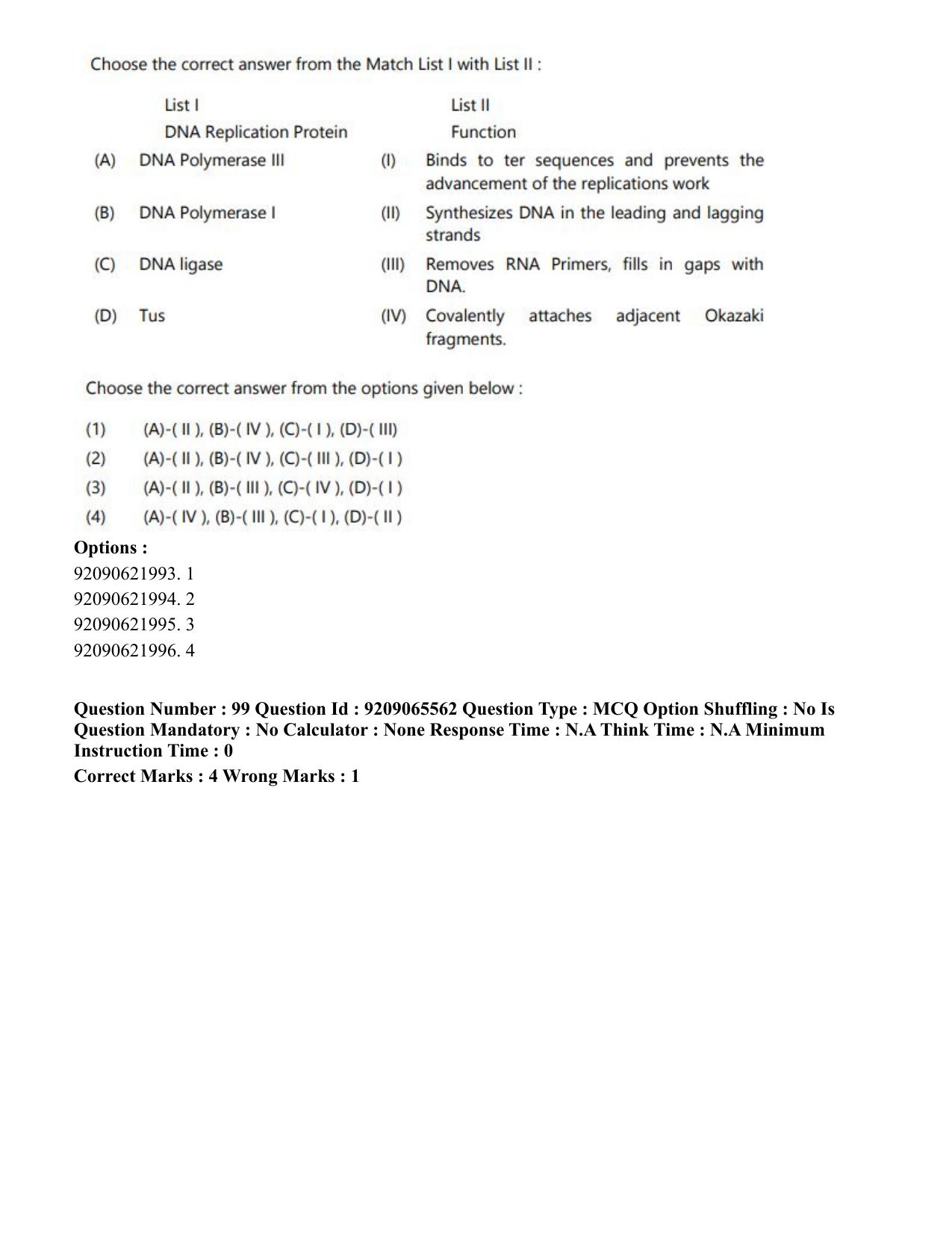 CUET PG 2023: SCQP17 – Life Science (Eng.)-Shift-3 (06-06-2023) Question Paper - Page 108