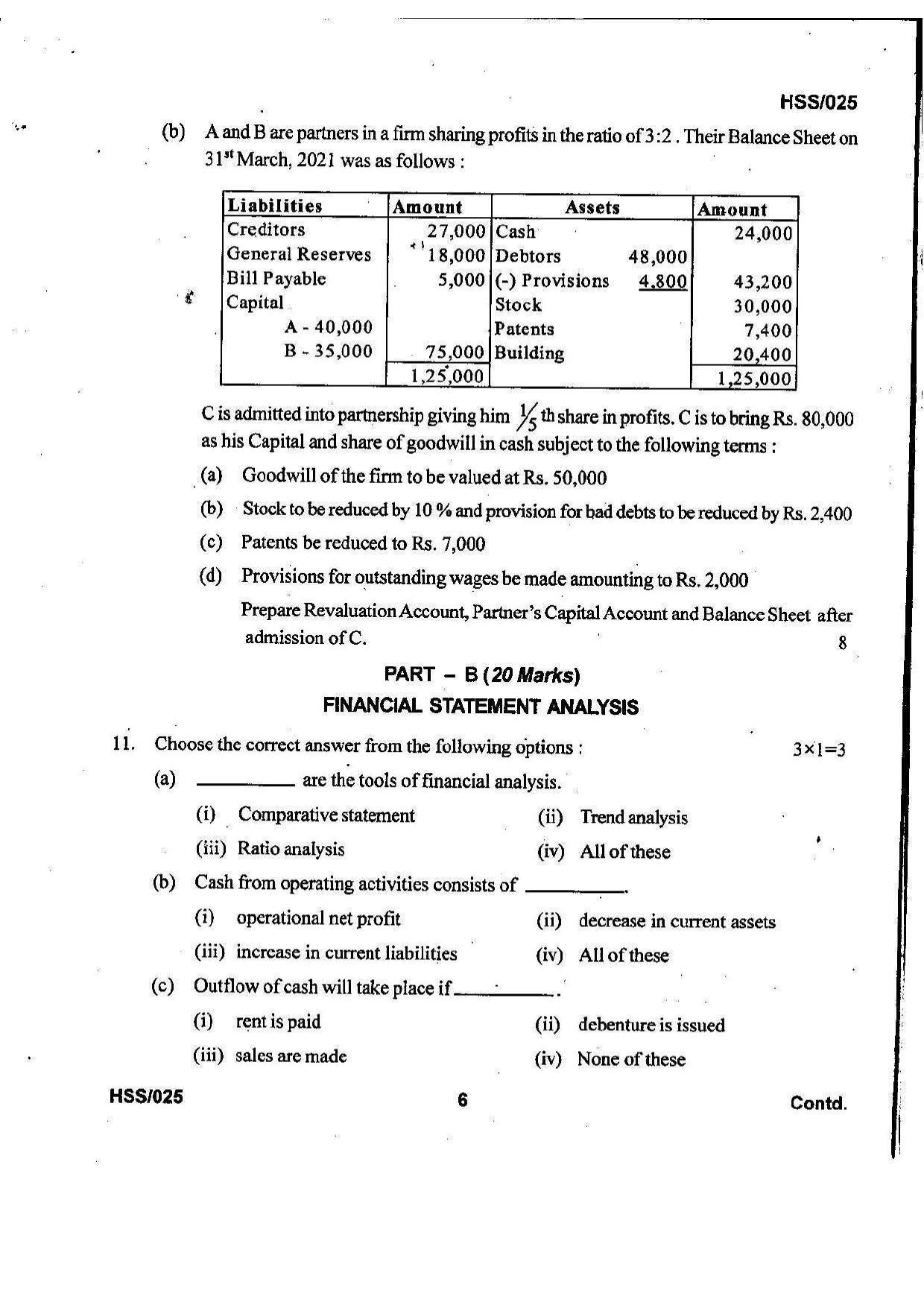 MBSE HSSLC 2022 Commerce Question Paper - Page 6