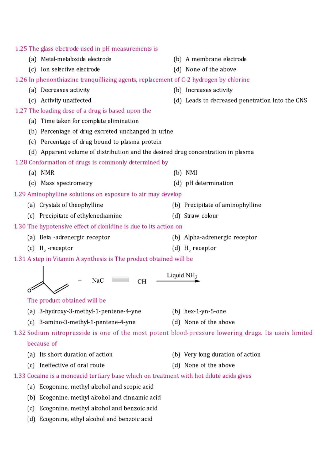 GPAT 1992 Question Paper with Answer Key - Page 4