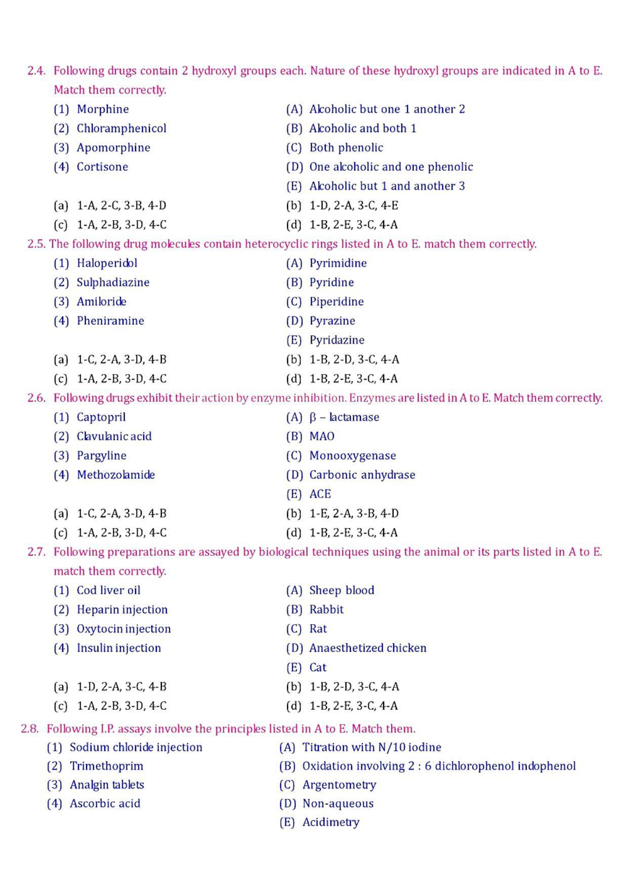 GPAT 1992 Question Paper with Answer Key - Page 7