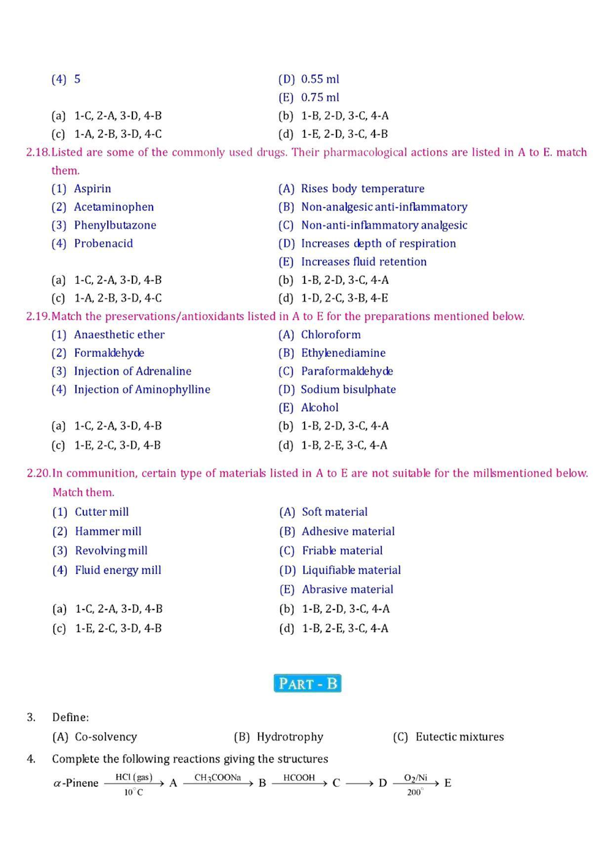 GPAT 1992 Question Paper with Answer Key - Page 10