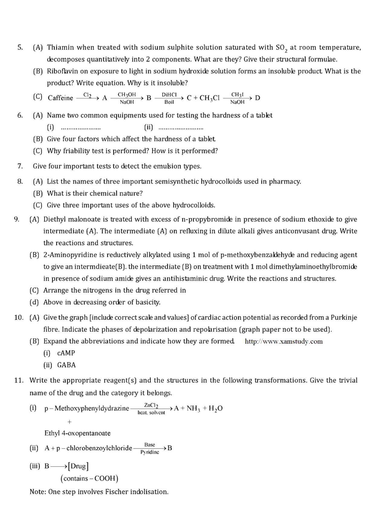 GPAT 1992 Question Paper with Answer Key - Page 11