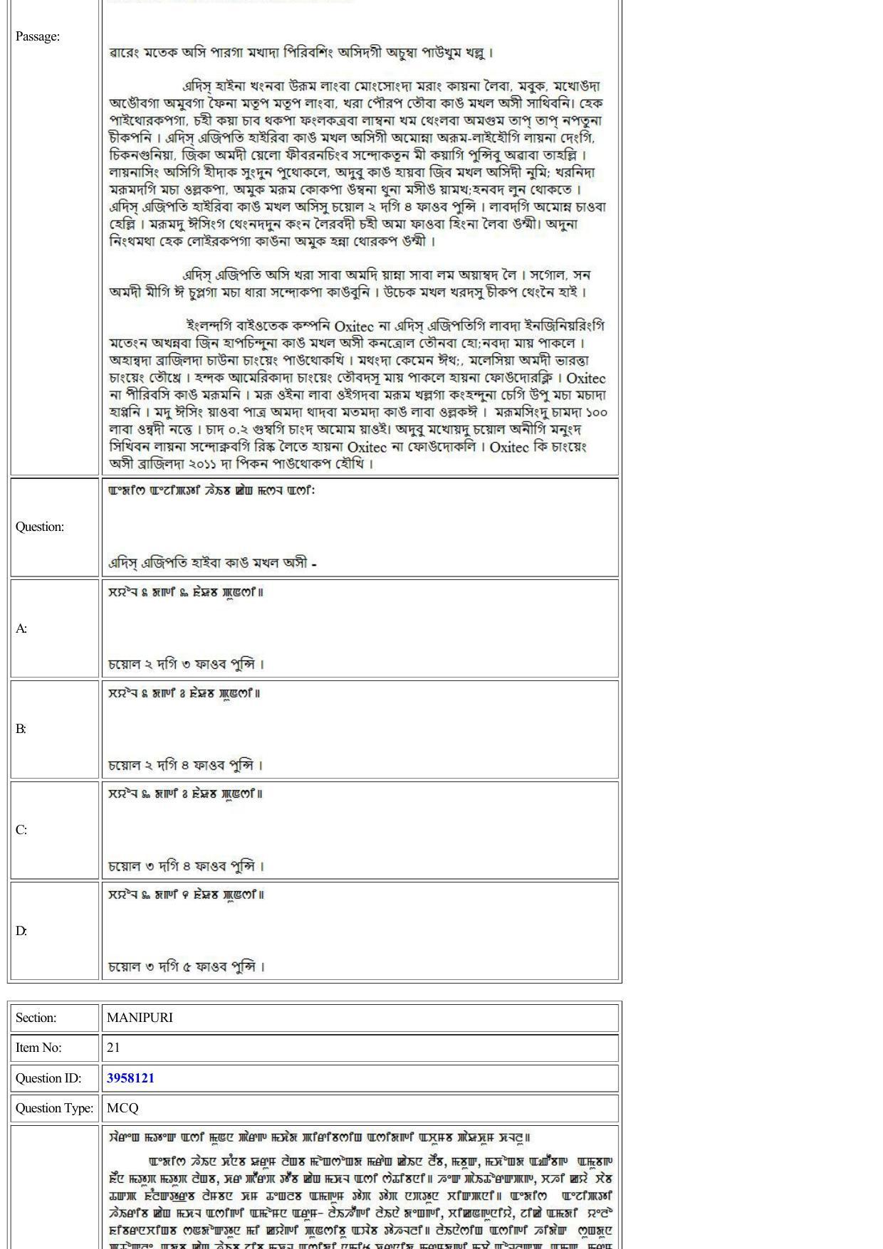 CUET 2022 Question Paper of Manipuri - Page 22