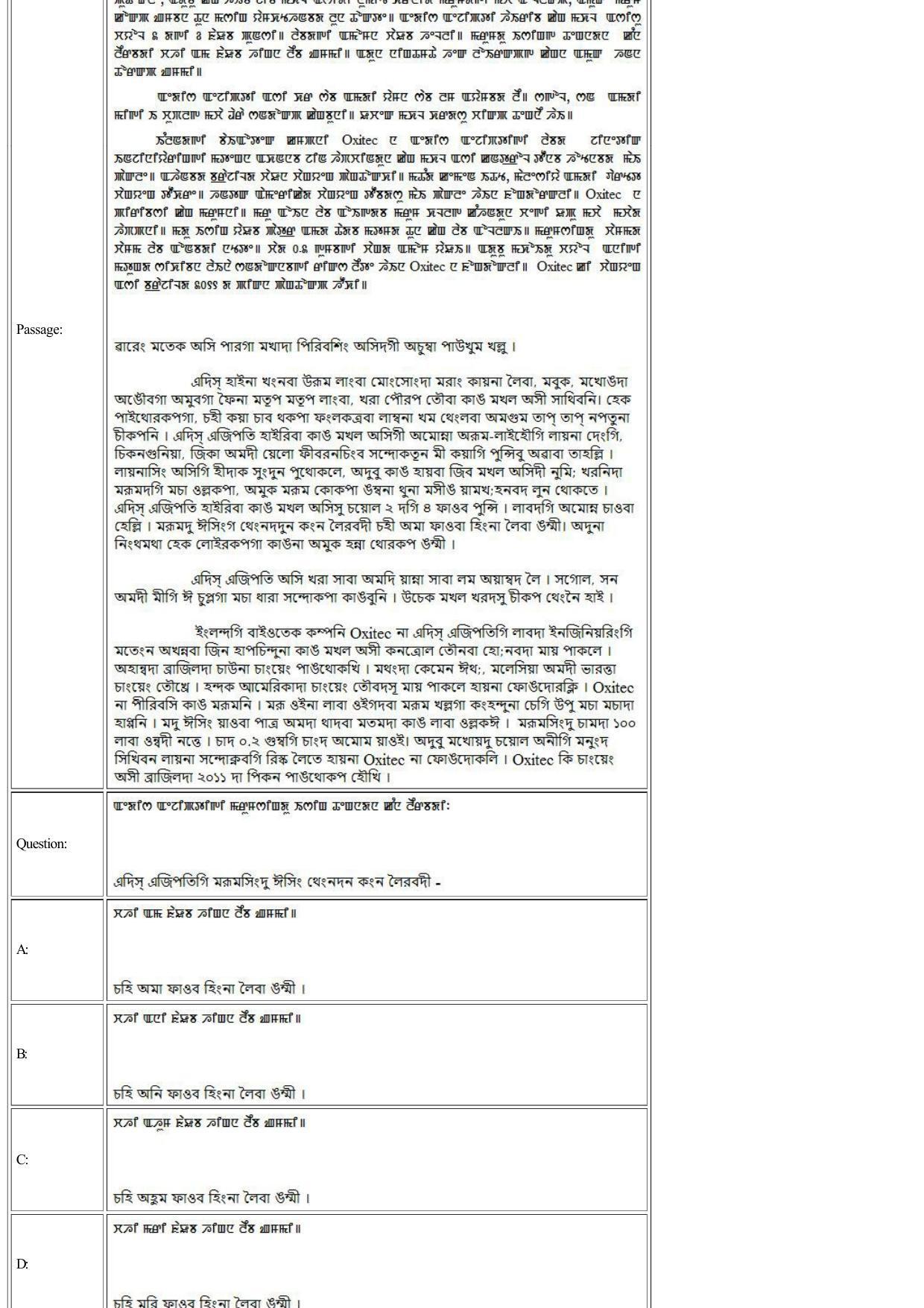 CUET 2022 Question Paper of Manipuri - Page 23