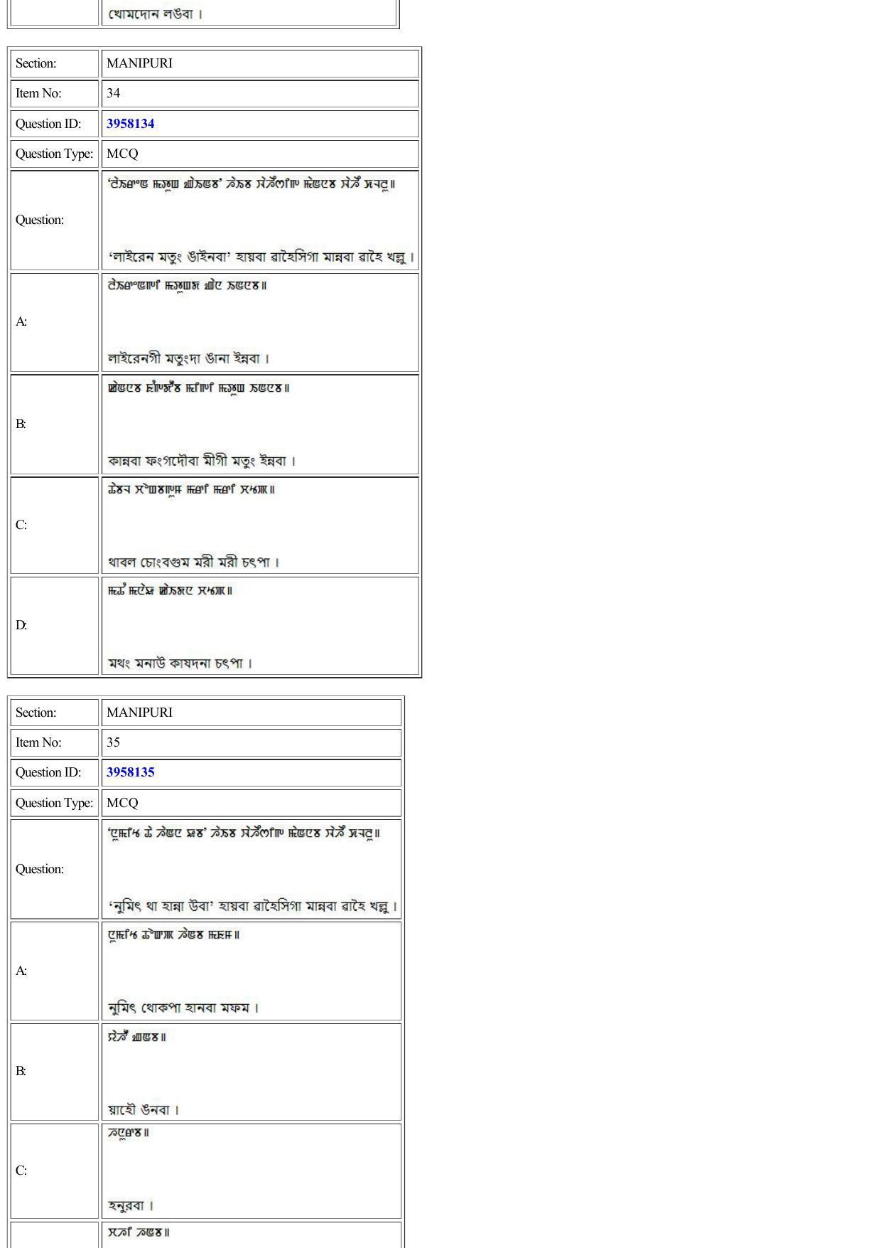CUET 2022 Question Paper of Manipuri - Page 31