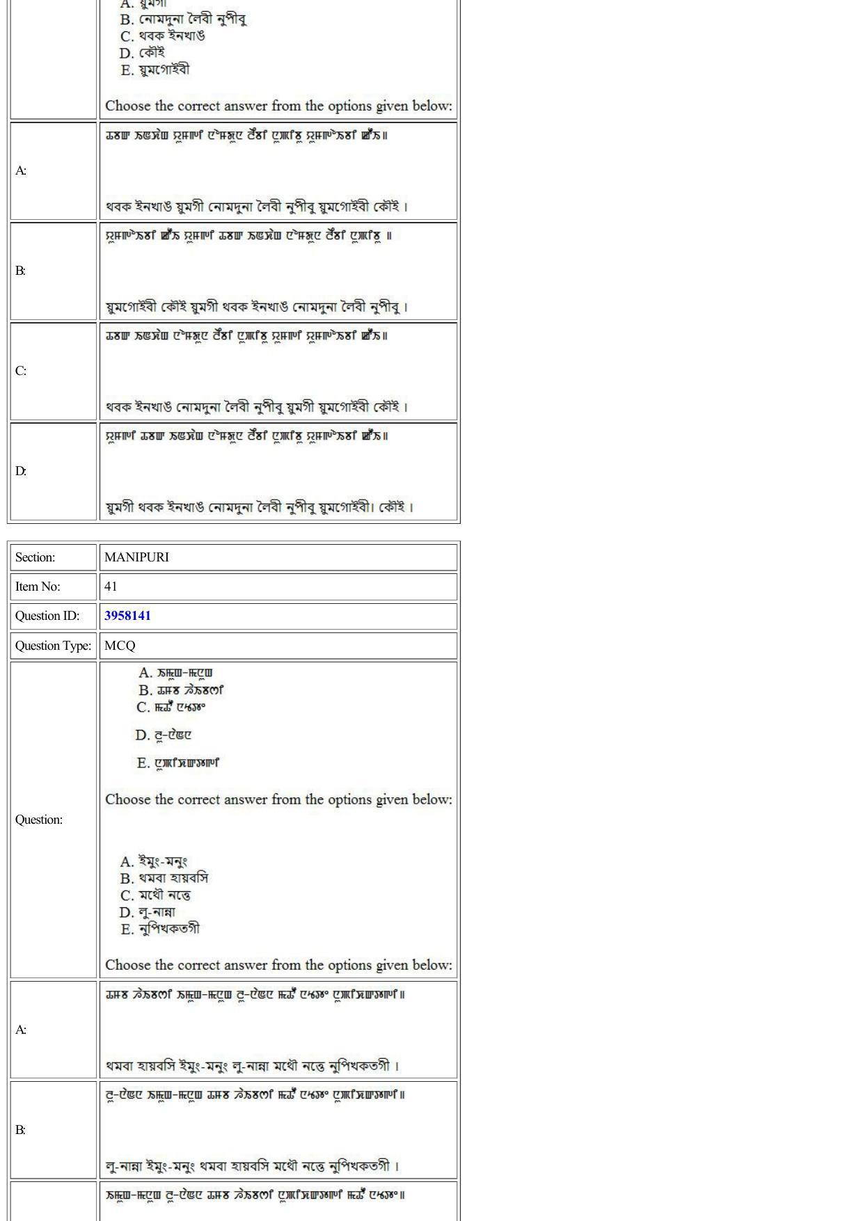 CUET 2022 Question Paper of Manipuri - Page 35