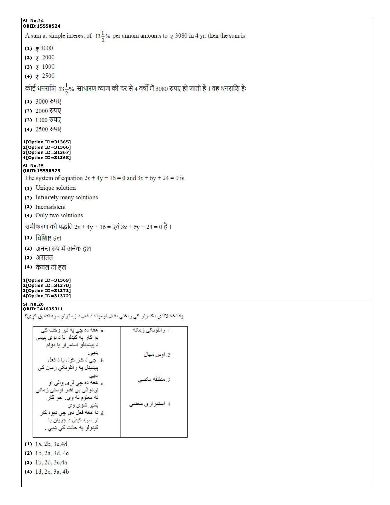 CUET (PG) 2022: PGQP-60 Pashto (10-09-2022) Question Paper - Page 10