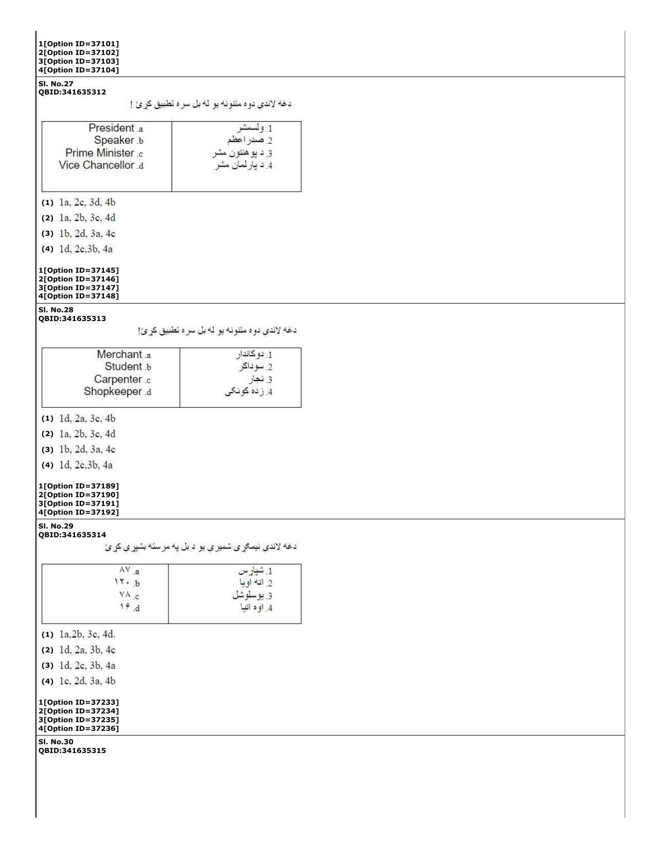 CUET (PG) 2022: PGQP-60 Pashto (10-09-2022) Question Paper - Page 11